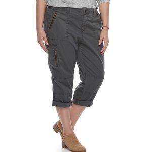 Sonoma Pants - Plus Size SONOMA Gray Utility Convertible Capris Sonoma Pants - Plus Size SONOMA Gray Utility Convertible Capris